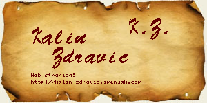 Kalin Zdravić vizit kartica